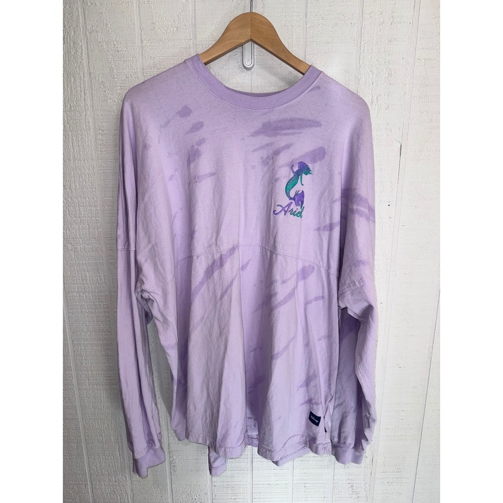 Disney Spirit Jersey Ariel The Little Mermaid Purple Tie Dye Women XL